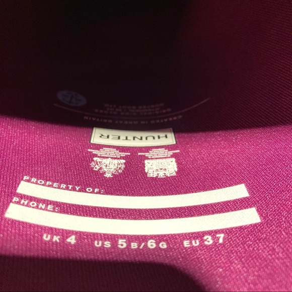 Hunter tall boots violet US 6, UK 4, 37 - Picture 8 of 11